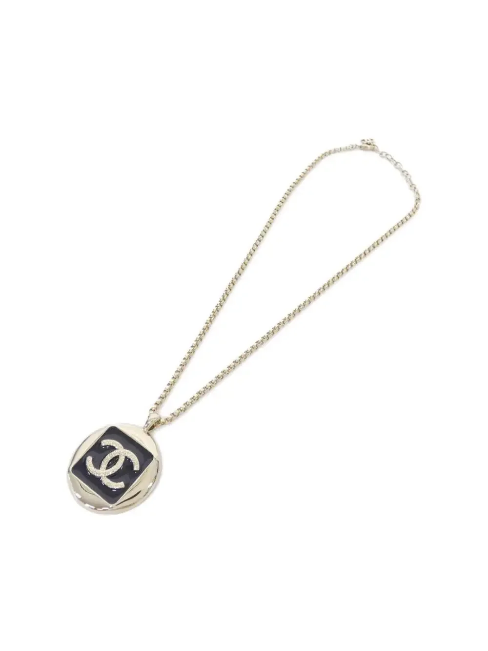 Chanel Pendant Necklace Metal Black #287945C16B
